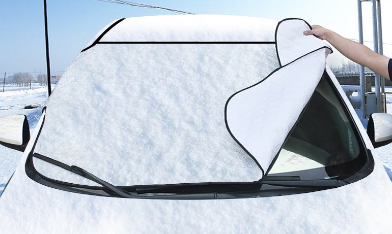Winter front windshield antifreeze cover