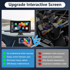 Portable Multi-functional touchscreen Car Stereo Wireless CarPlay & Android Auto