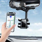 Phone Holder For Car Rotatable And Retractable, Multifunctional 360 View