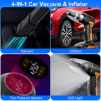 1Pc 4 In 1 Rechargeable Cordless Car Vacuum Cleaner, And more